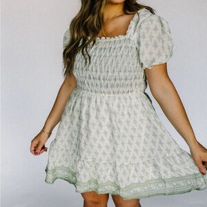 Mine Green Floral Dress